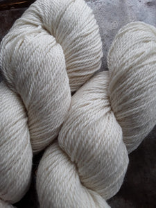 Yarn: "Abigail" 3 ply DK weight - exotic blend - creamy white